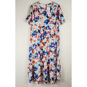 NWT Pretty Garden Pink Floral Tiered Maxi Dress Size M Cottagecore Gardengirl